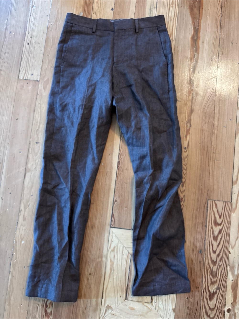 Baird Mcnutt Linen Murano Alex Slim Fit Men’s Pants 29x32 Brown
